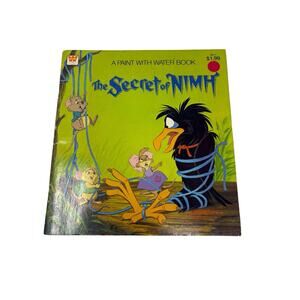 The Secret of Nimh Paint with Water book NM unused Whitman Publishing 1982